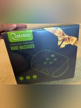 NEW Cotsoco Cordless Hand Massager w/ Heat Rechargeable